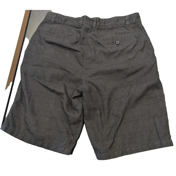 Oneill Mens Size 32 Black Classic Fit Casual Flat Front Chino Shorts - Picture 2 of 4